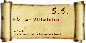 Sátor Vilhelmina névjegykártya